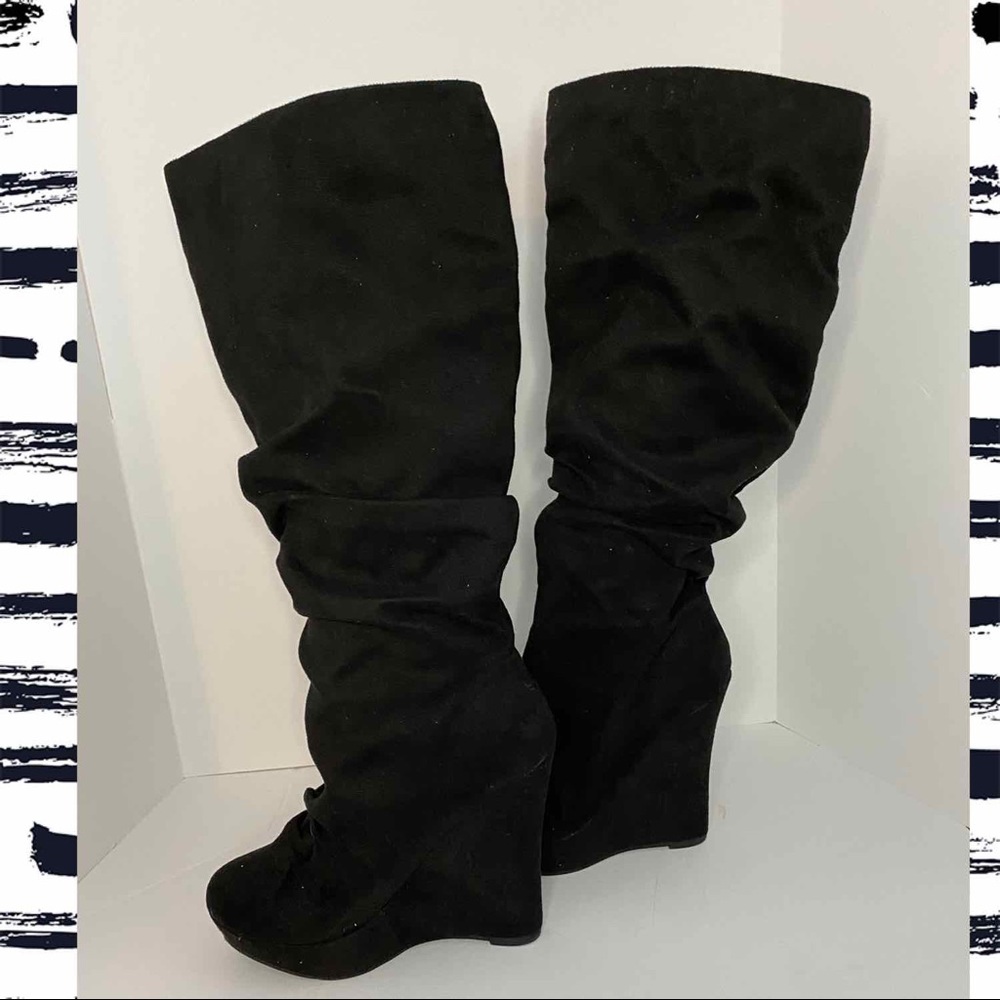 Microsuede Knee High Boot NWOT
